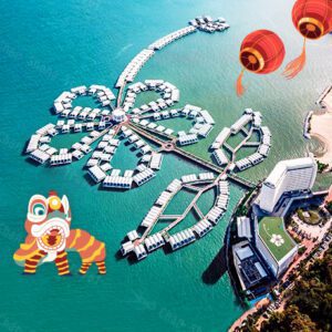 【金蛇賀歲】馬來西亞-大紅花海上VILLA(一房一泳池)